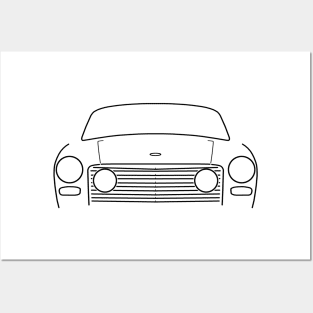Bristol 408 1960s classic British sport saloon car black outline graphic Posters and Art